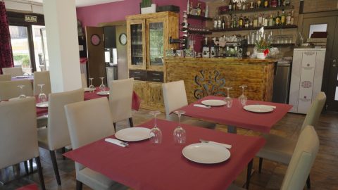 Detalle de la decoración del restaurante