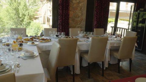 Comedor para grupos del restaurante en Ucero